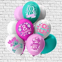 Цветы Любимым Шары 30см, Нежное 8 марта 1103-3300