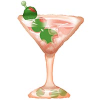  Шар фигура Бокал Мартини 1207-6468
