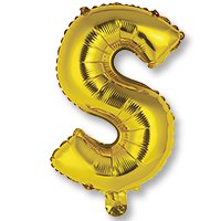 Шар Мини буква "S", 36см Gold