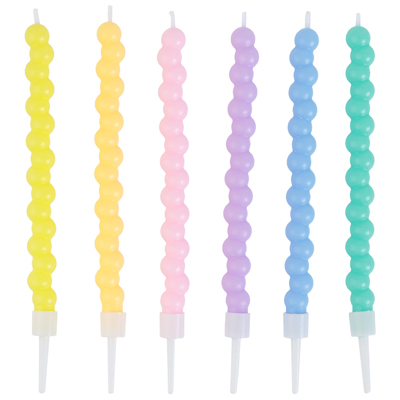Многоцветное Ассорти Свечи Пузыри Пастель 12см 6шт 1502-6722