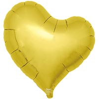 Золотая Шар Сердце изгиб 55см Metallic Gold 1204-1705