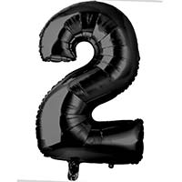 Шар цифра "2", 66см Black