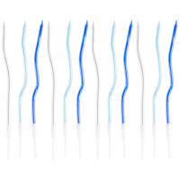 Голубая Свечи Волна Голубой Микс 13см 12шт/G 1502-6912