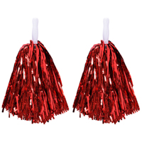 Красная Помпоны для чирлидинга красные 2шт 1501-7254