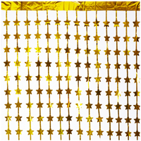 Золотая Занавес золотой Звезды 1х2м 1501-6014