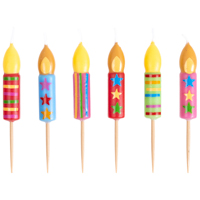 Свечи для торта на пиках Свеча, 6 штук