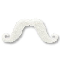 Голливуд Усы белые 1501-2283