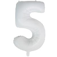 Шар цифра "5", 66см White