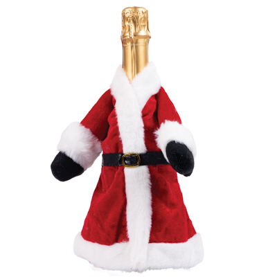 Праздничные аксессуары Украшение для бутылки шуба Деда Мороза