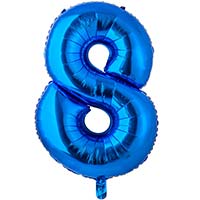 Шар цифра "8", 66см Blue