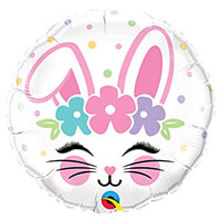 Шарик 45см Заяц в цветочном ободке