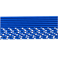 Трубочки д/коктейля Горошек синие, 12шт