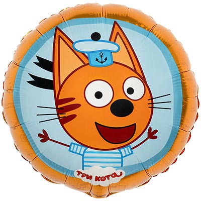 Шарики из фольги Шар 45см круг Три Кота Коржик