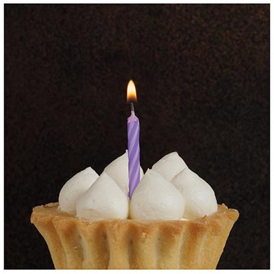 Свечи для торта Свечи Спирали с подст Фиолет 6см 12шт