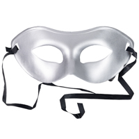 Вечеринка Хэллоуин Полумаска серебряная пласти 1501-6921