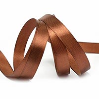 Кремовая Лента атласная шоколадная 12ммх27,4м 1509-0635