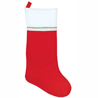 Носок для подарков фетр красный, 86 см