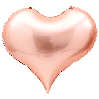 Шар Сердце металлик розовое золото 61см