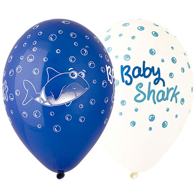 Шарики из латекса Шары 36см Акула Baby Shark