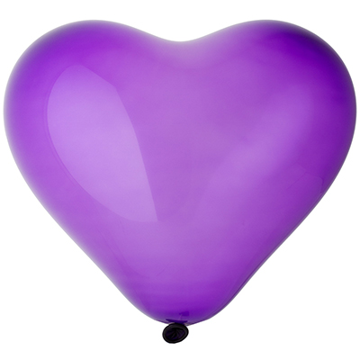 Шары Сердце 10" 25см Кристалл Фиолетовое