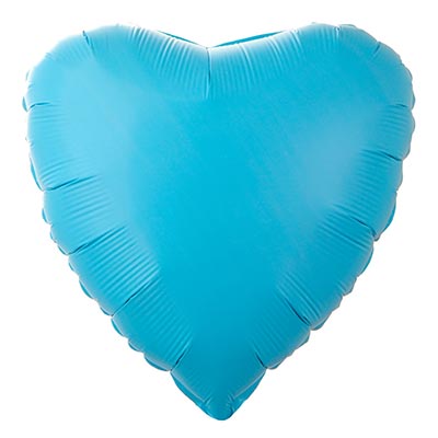 Шарики из фольги Шар СЕРДЦЕ 45см Пастель Matte Blue