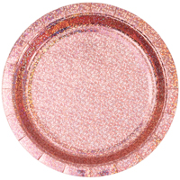 Розовое Золото Тарелки розовое золото гологр 17см 6шт 1502-6705