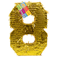 Пиньята Цифра 8 Золото