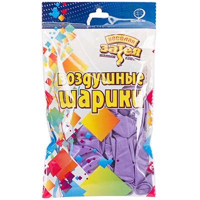 Шарики из латекса Шары 30см хром фиолетовые Весёлая Затея