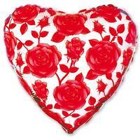 Шарик 45см Розы розовые