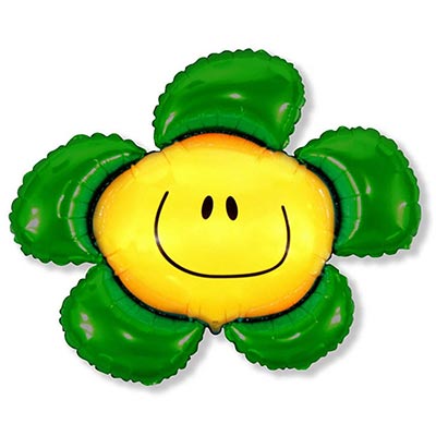 Шар фигура Цветок зеленый