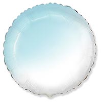 Голубая Шарик Круг 45см Градиент голубой 1204-1002