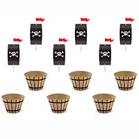 Пираты Декор для капкейков Пират Party 6шт 1502-5287