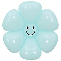 Шар фигура Ромашка Улыбка голубая
