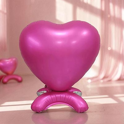 Шарики из фольги Шар напольный Сердце Сатин Розовое 165см