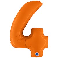 Шар цифра "4", 101см Пастель Orange
