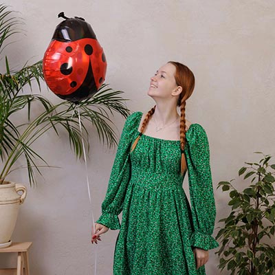 Шарики из фольги Шар фигура Божья коровка