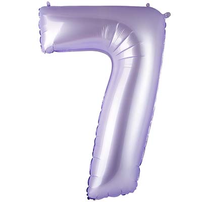 Цифры и числа Шар цифра "7", 102см Сатин Lilac 1207-5748
