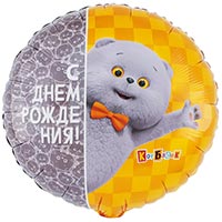 Шар круг 45см ДР Кот Басик