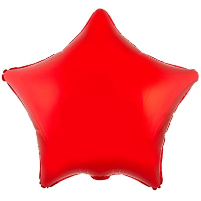 Шарики из фольги Шар Звезда 45см Металлик Red