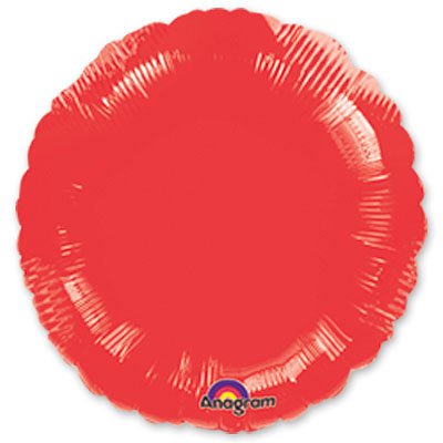 Шарики из фольги Шарик 45см круг металлик Red