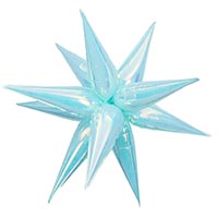 Шар 3D ЗВЕЗДА Составная Голубая 64см