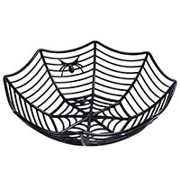 Вечеринка Хэллоуин Конфетница Паутина черн пластик 28х8смG 1501-6616