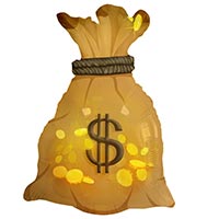  Шар фигура Мешок денежный Доллар 1207-6465