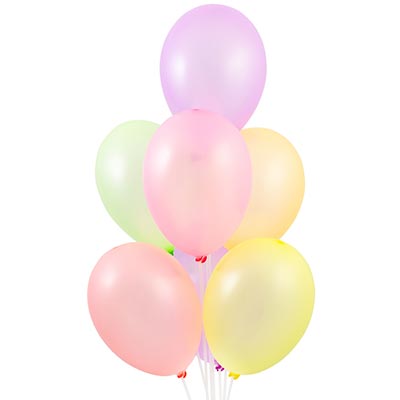 Шарики из латекса Шарик 23см, ассорти неоновых цветов