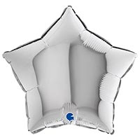Шар звезда 45см Металлик Silver Италия