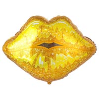  Шар фигура GLAM Губы золото блеск 1207-6586