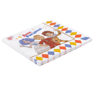 Салфетки Салфетка С ДР Буратино 33см 12шт