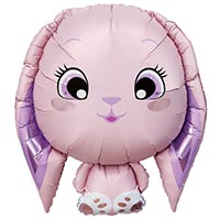  Шар фигура Зайка розовая 1207-6861
