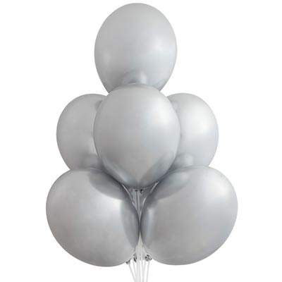 Шарики из латекса Шарик 32см, цвет 601 Хром Silver