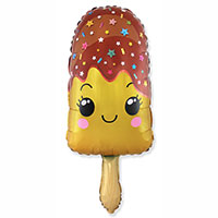 Шар фигура Мороженое Эскимо желтое